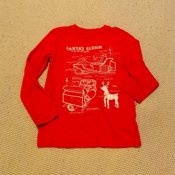 Long Sleeve Holiday Santa Shirt - Picture 1 of 4